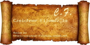 Czeichner Filoméla névjegykártya